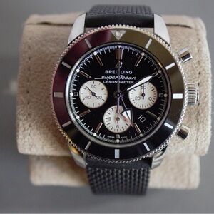 Breitling Superocean Black and Silver Chronometer